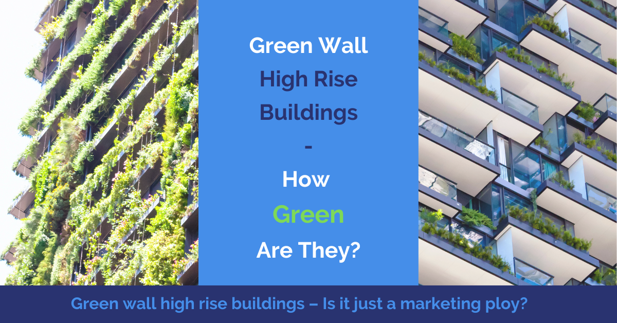 green wall high rise buildings