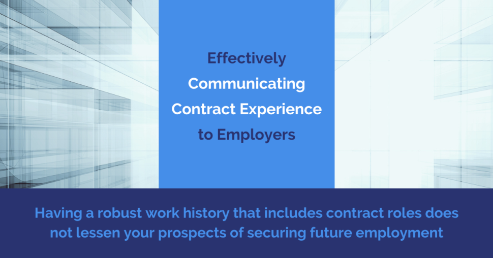 communicating contract experience to an employer